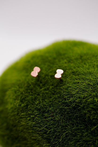 Hammered Bead Stud Earrings, 14K Gold Fill, Rose Gold Fill or Sterling Silver