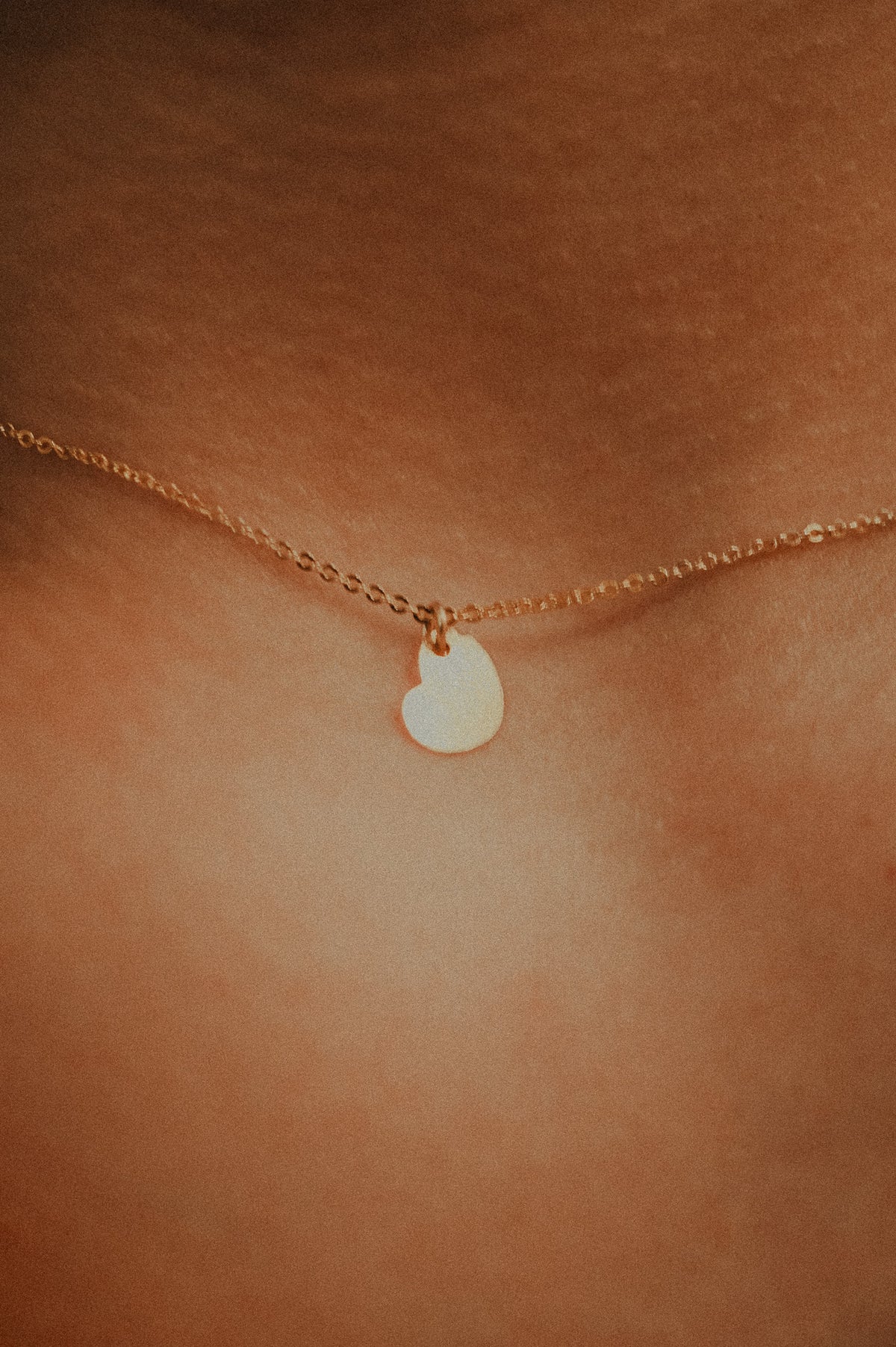 Flat Bean-Shaped Heart Charm