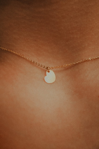 Flat Bean-Shaped Heart Charm