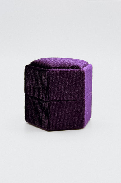 Hexagon Velvet Ring Box