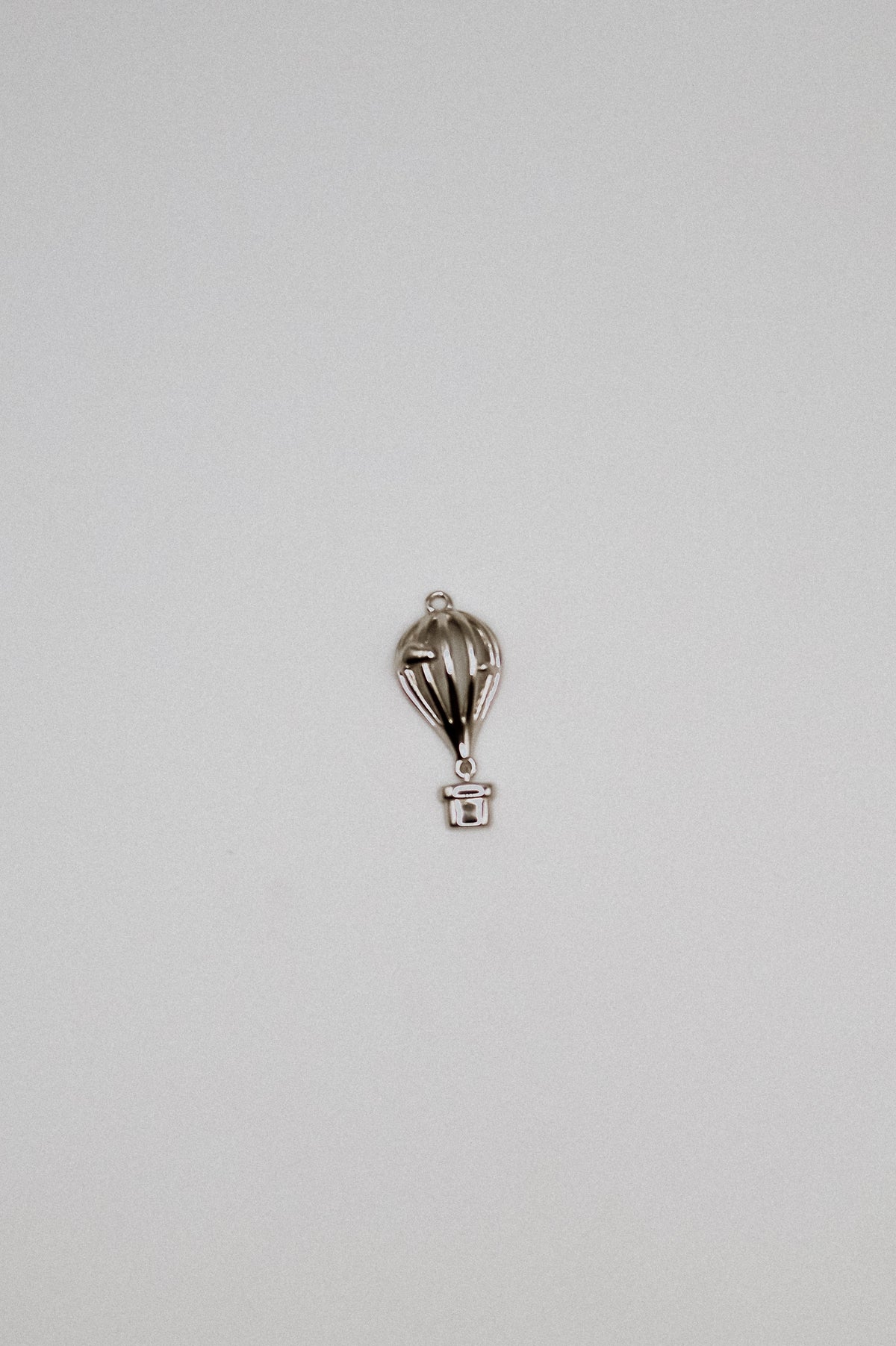 Hot Air Balloon Charm, Sterling Silver