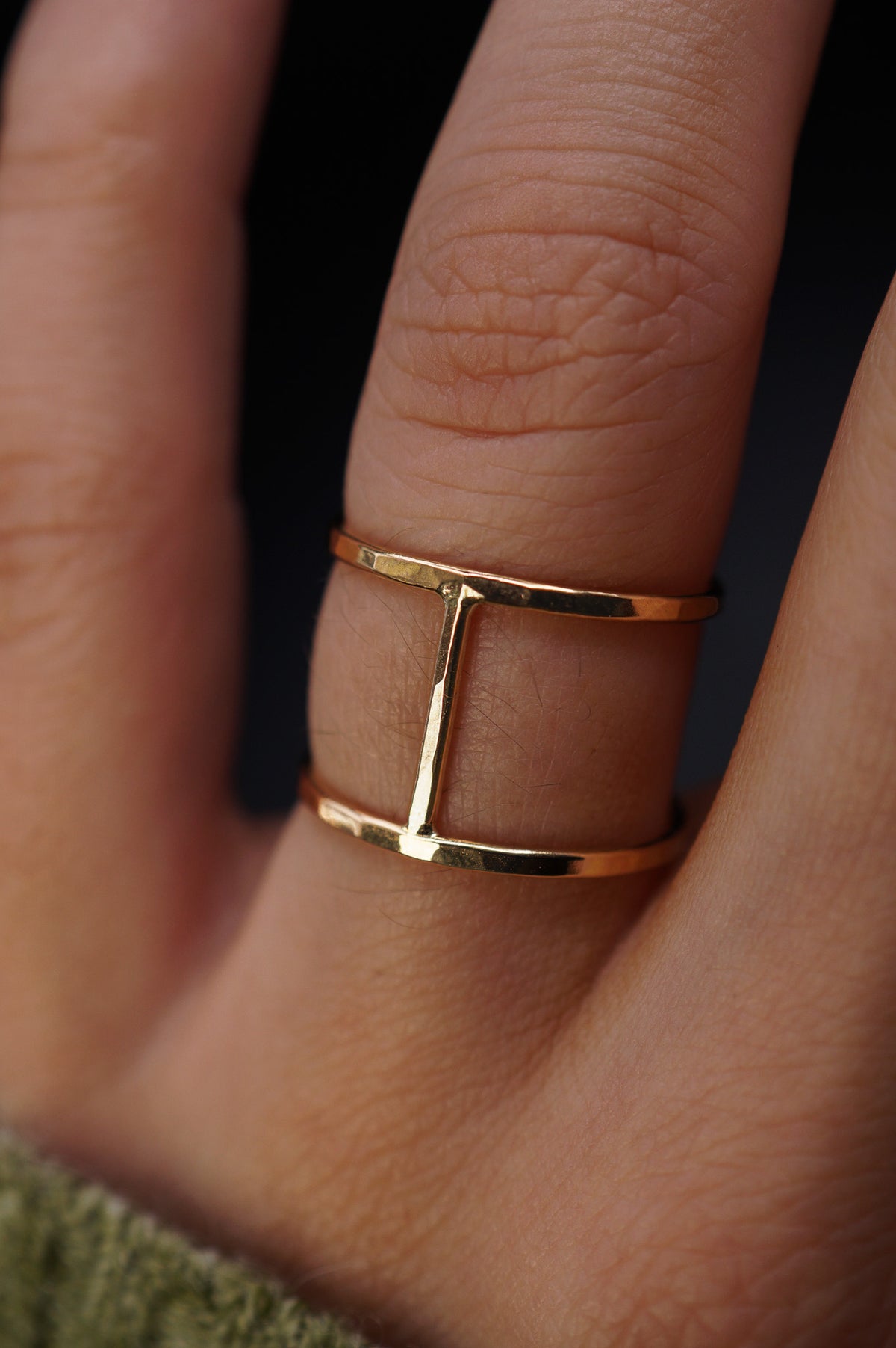 Large Cage Ring, Solid 14K Gold
