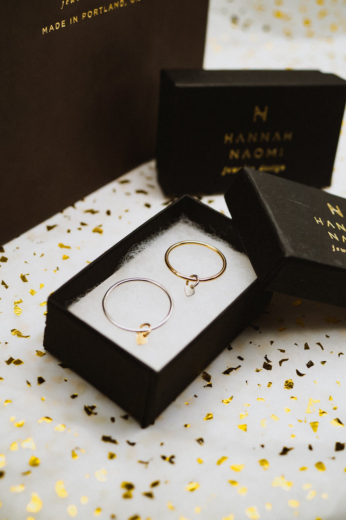 Bestie Charm Ring Set, Mixed Metals