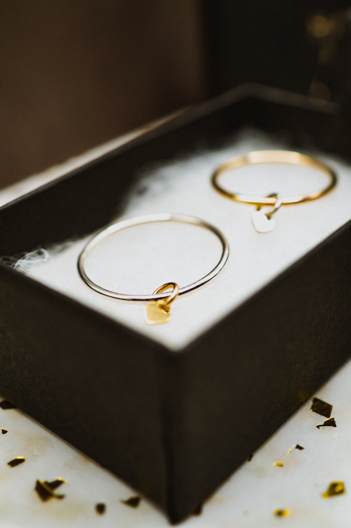 Bestie Charm Ring Set, Mixed Metals