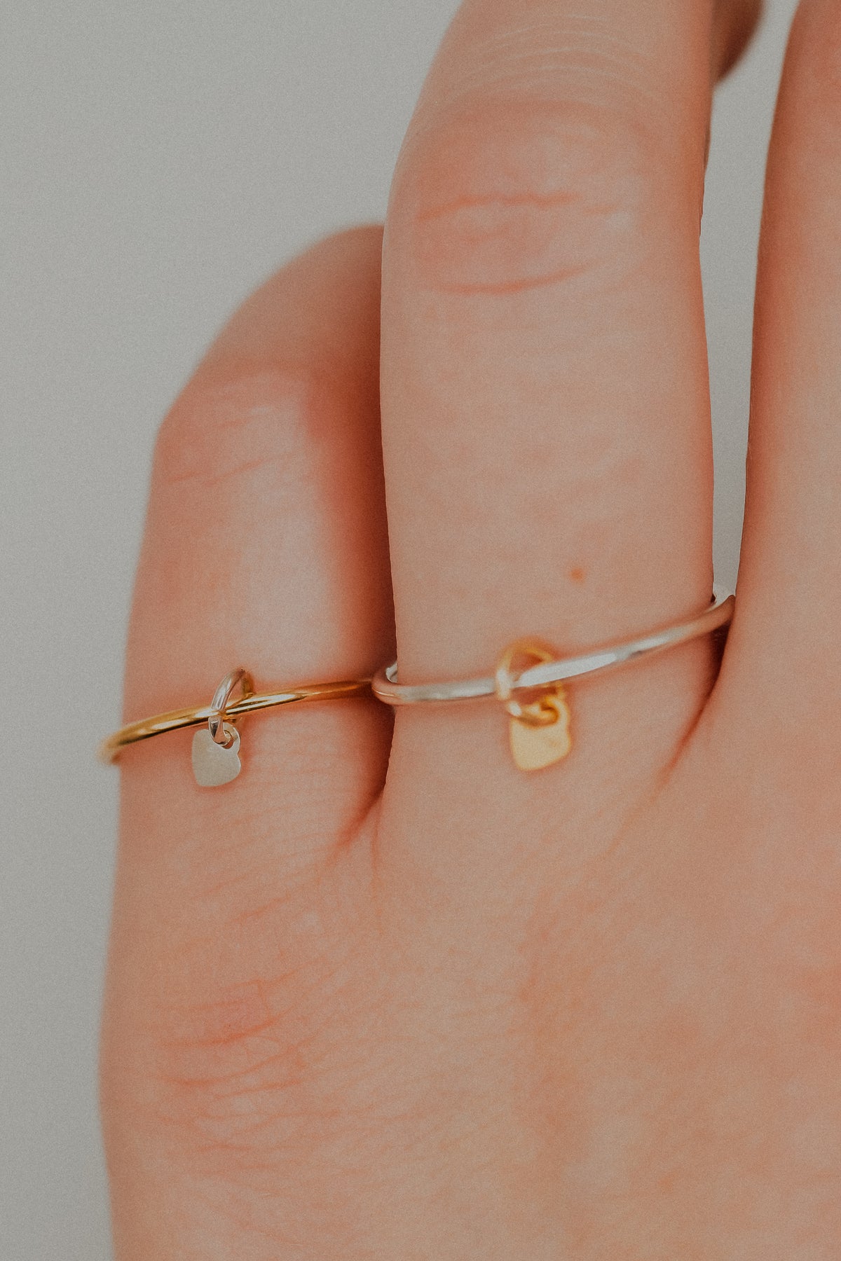 Bestie Charm Ring Set, Mixed Metals