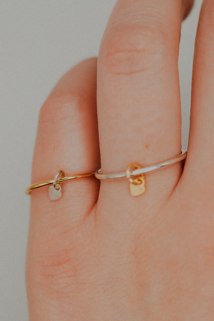 Bestie Charm Ring Set, Mixed Metals
