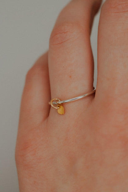 Bestie Charm Ring Set, Mixed Metals