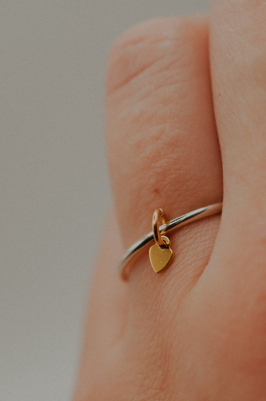 Bestie Charm Ring Set, Mixed Metals