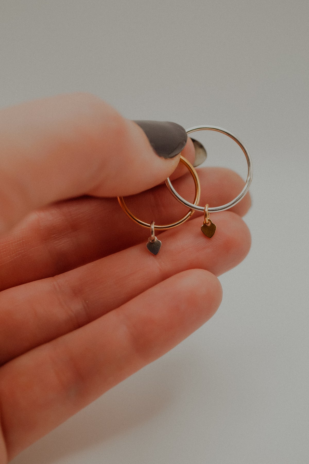 Bestie Charm Ring Set, Mixed Metals