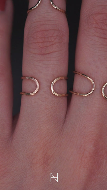 Stadium Cuff Ring, 14K Gold Fill