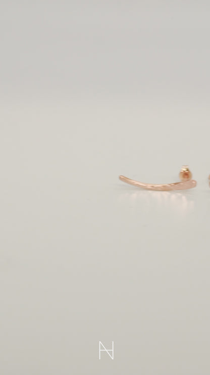 Ear Climber Earring, Solid 14K Gold