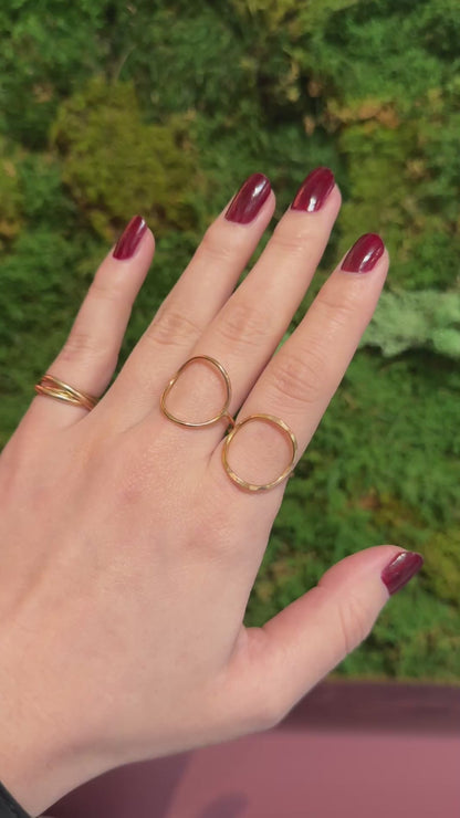 Circle Ring, Solid 14K Gold
