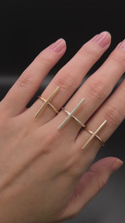 Bar Ring, Sterling Silver