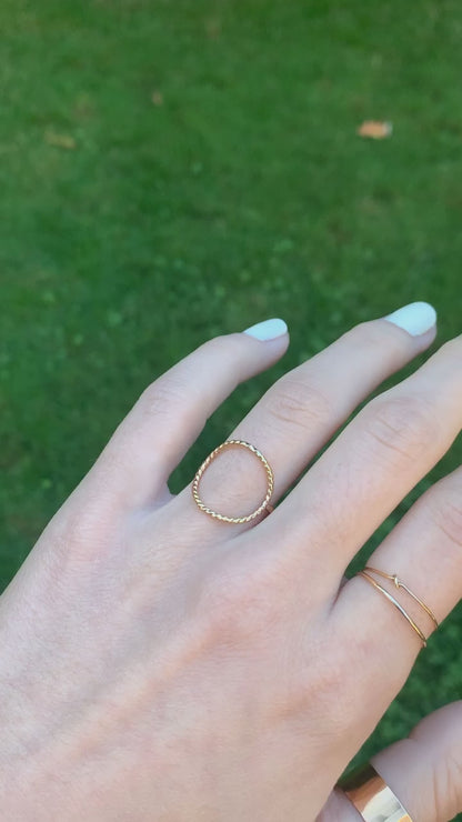 Twist Circle Ring, Sterling Silver