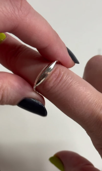 Baguette Spinner Ring, Sterling Silver