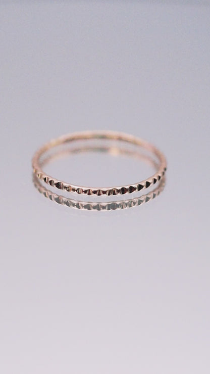 Lined Ring, 14K Gold Fill