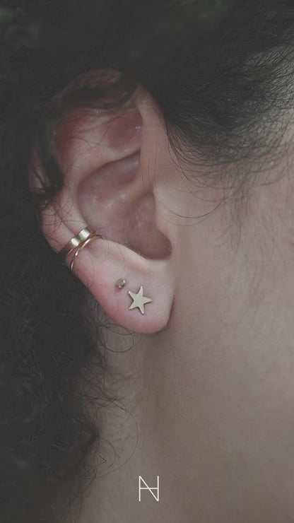 Star Stud Earrings, Gold Fill, Rose Gold Fill or Sterling Silver