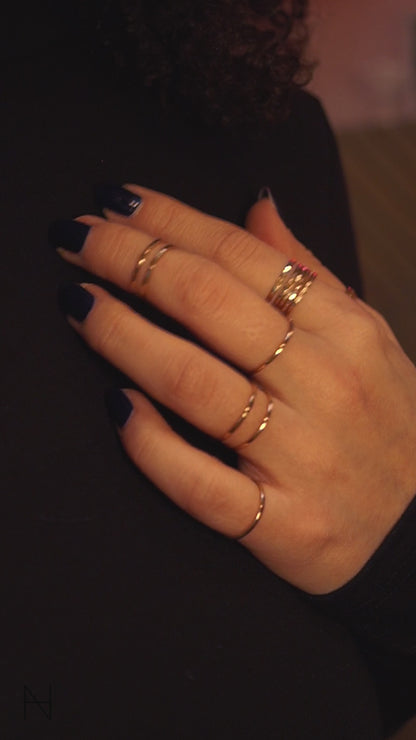 Thick Ring, Solid 14K Rose Gold