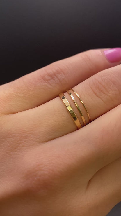 Basic Stacking Set Of 3 Rings, Gold Fill, Rose Gold Fill or Sterling Silver