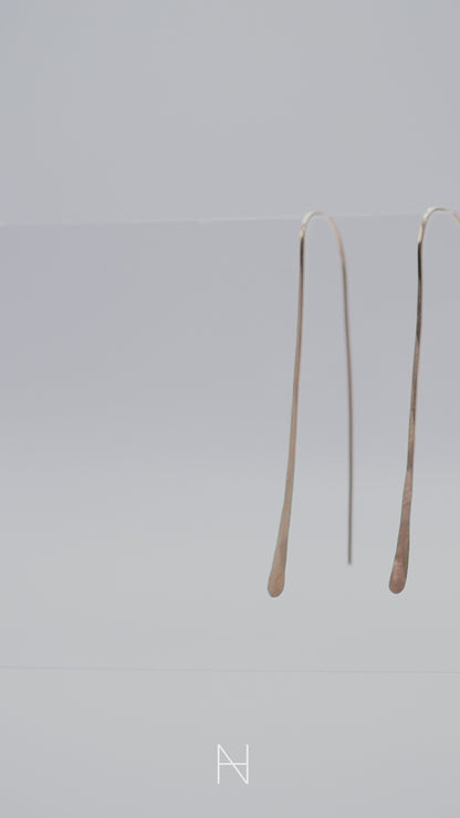 Long Arch Earrings in Solid Gold