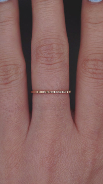 Half Lined Ring, 14K Gold Fill