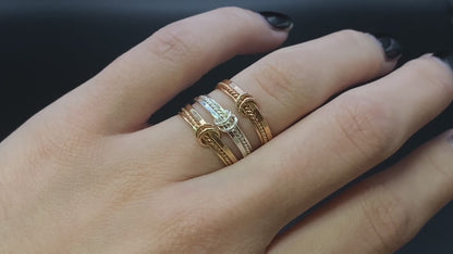 Duo Link Ring, Sterling Silver