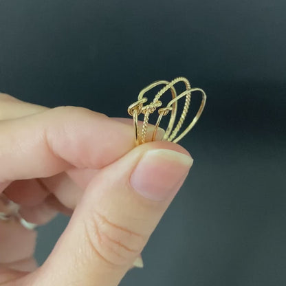 Twist Closed Knot Ring, 14K Gold Fill