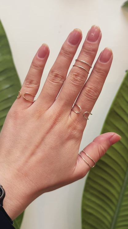 Stadium Cuff Ring, 14K Rose Gold Fill
