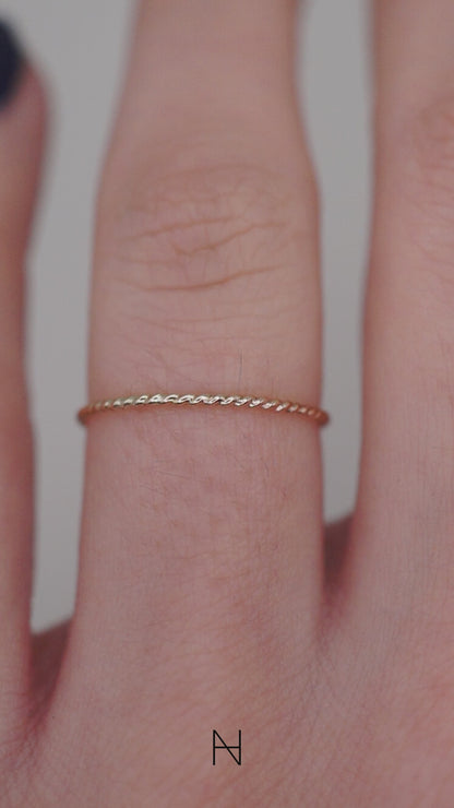 Twist Ring, 14K Gold Fill