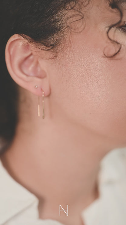 Small Arch Earrings in Solid Gold