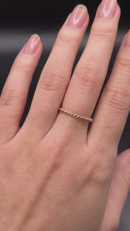 Chunky Twist Ring, Sterling Silver