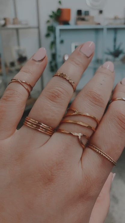 Twist Ring, 14K Rose Gold Fill