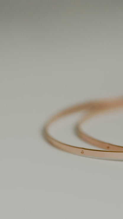Dot Bangle Bracelet, Gold Fill, Rose Gold Fill or Sterling Silver