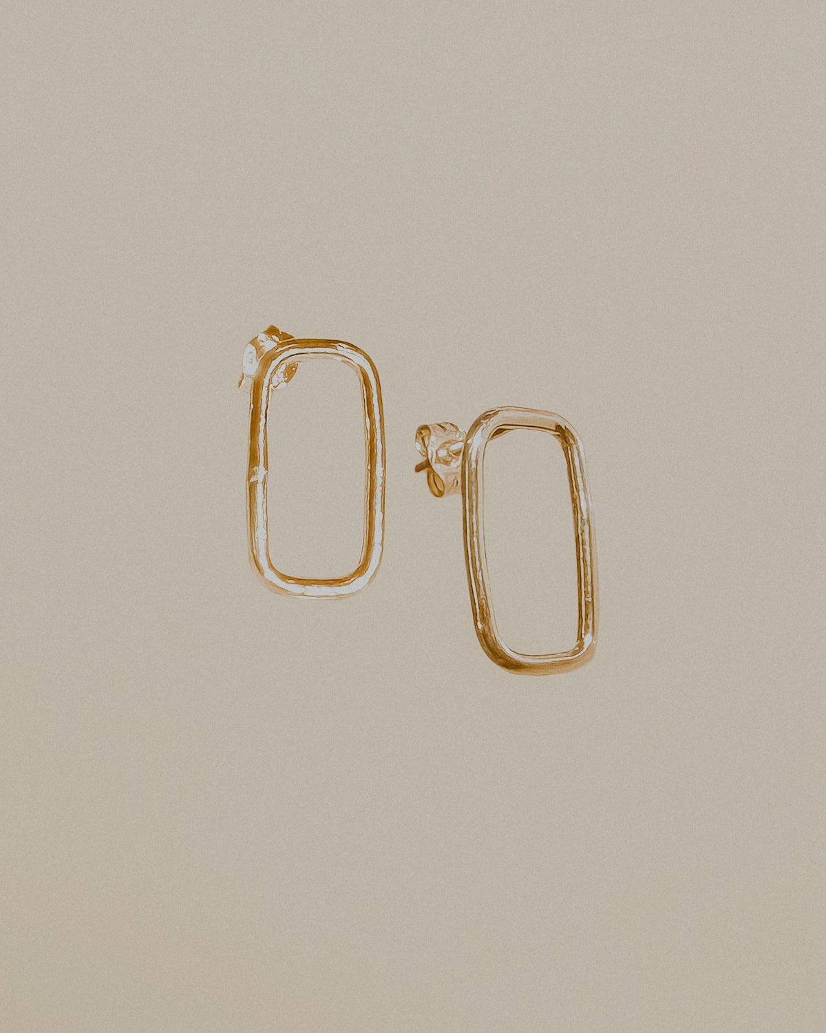 Rectangle Stud Earrings, Gold Fill, Rose Gold Fill, or Sterling Silver