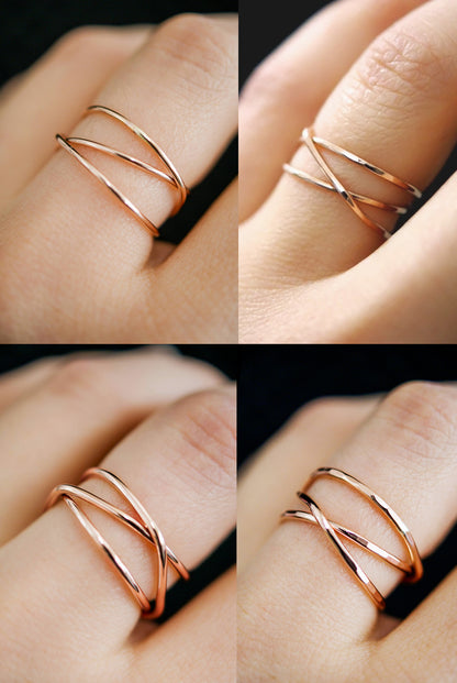 Wraparound Ring, 14K Rose Gold Fill