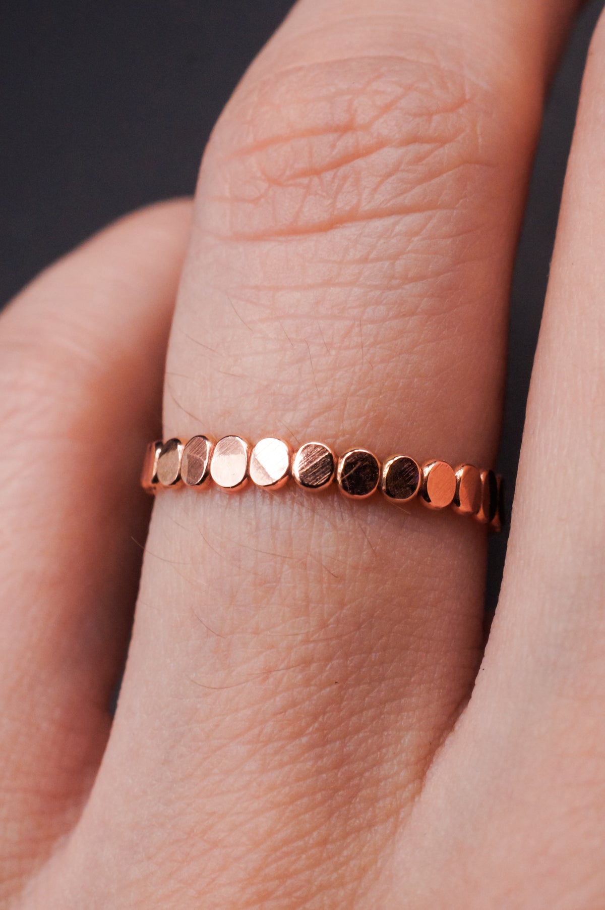 The Ultimate Bead Set of 5 Stacking Rings, Gold Fill, Rose Gold Fill or Sterling Silver