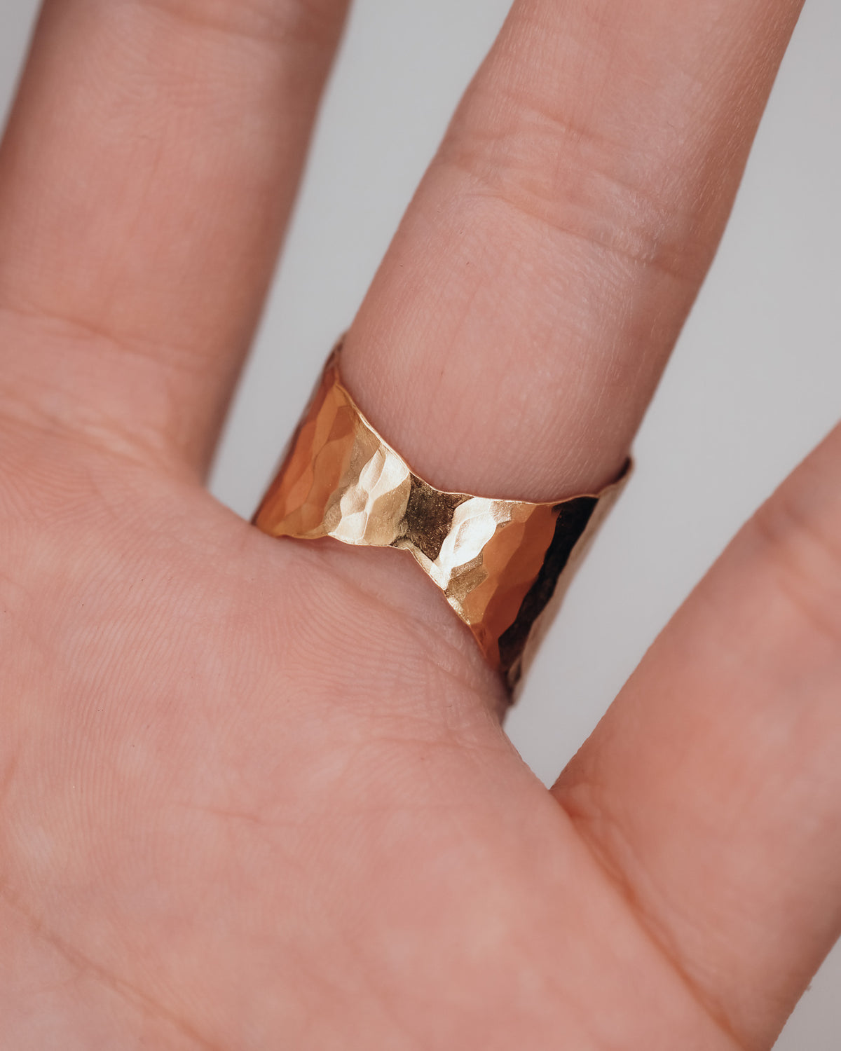 Small Shield Ring, 14K Gold Fill