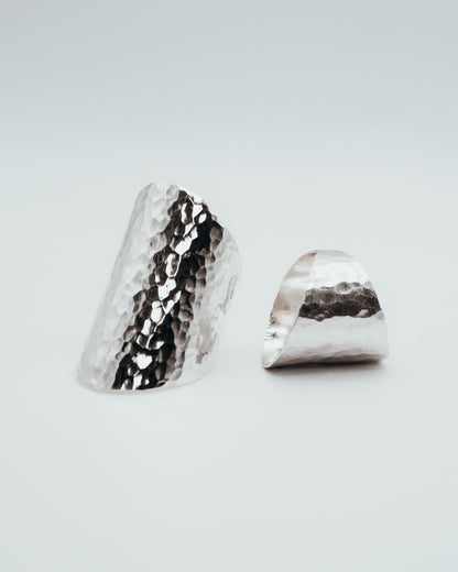Large Shield Ring, Sterling Silver