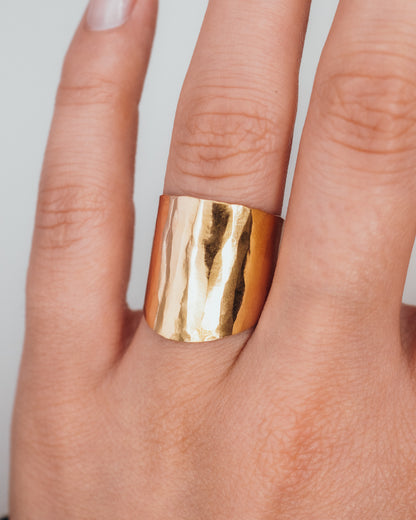 Small Shield Ring, 14K Gold Fill