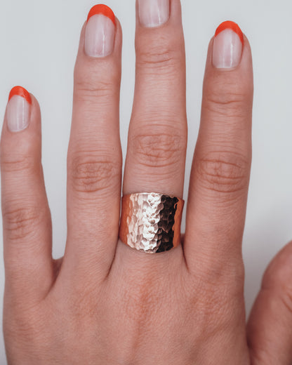 Small Shield Ring, 14K Rose Gold Fill