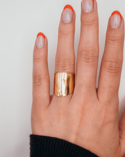 Small Shield Ring, 14K Gold Fill