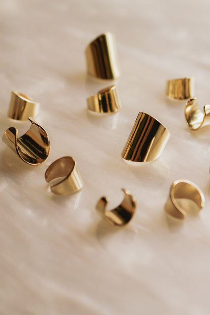 Double Shield Ear Cuff Set of 2, 14K Gold Fill
