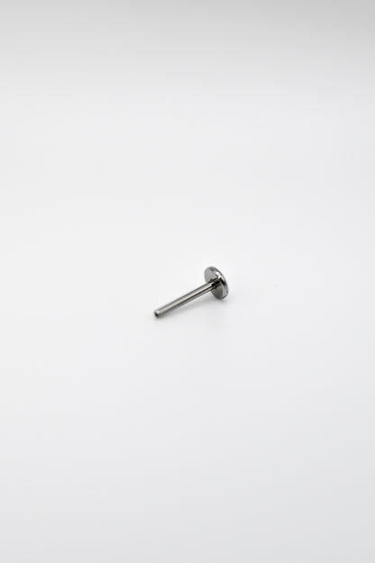 Tiny Arc Flat Back Stud Earring, Solid Gold or Rose Gold