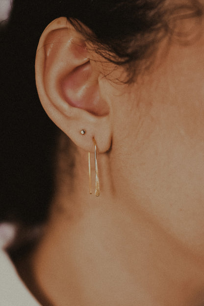 Small Arch Earrings in Solid Gold