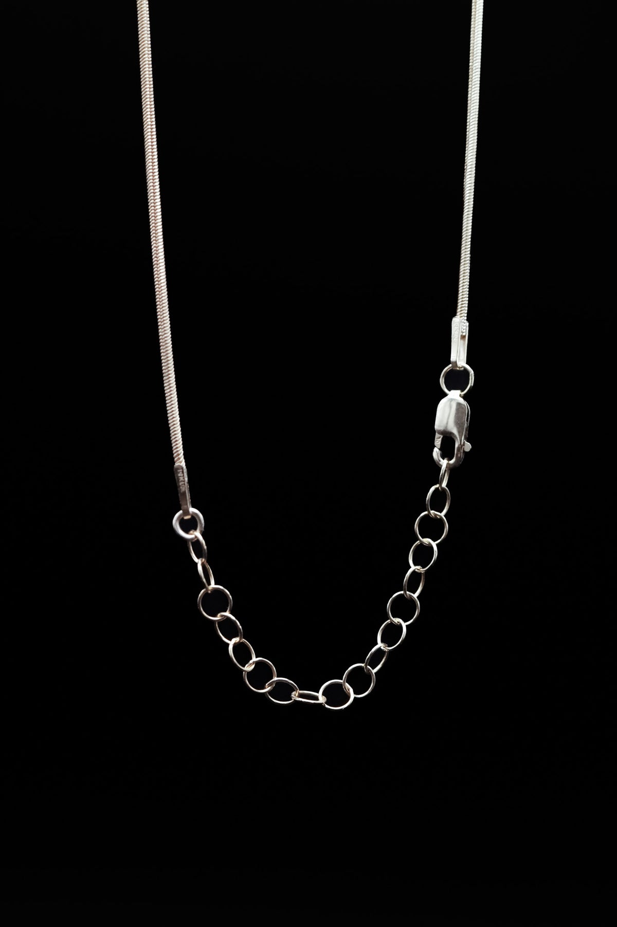 Snake Chain Necklace, Sterling Silver