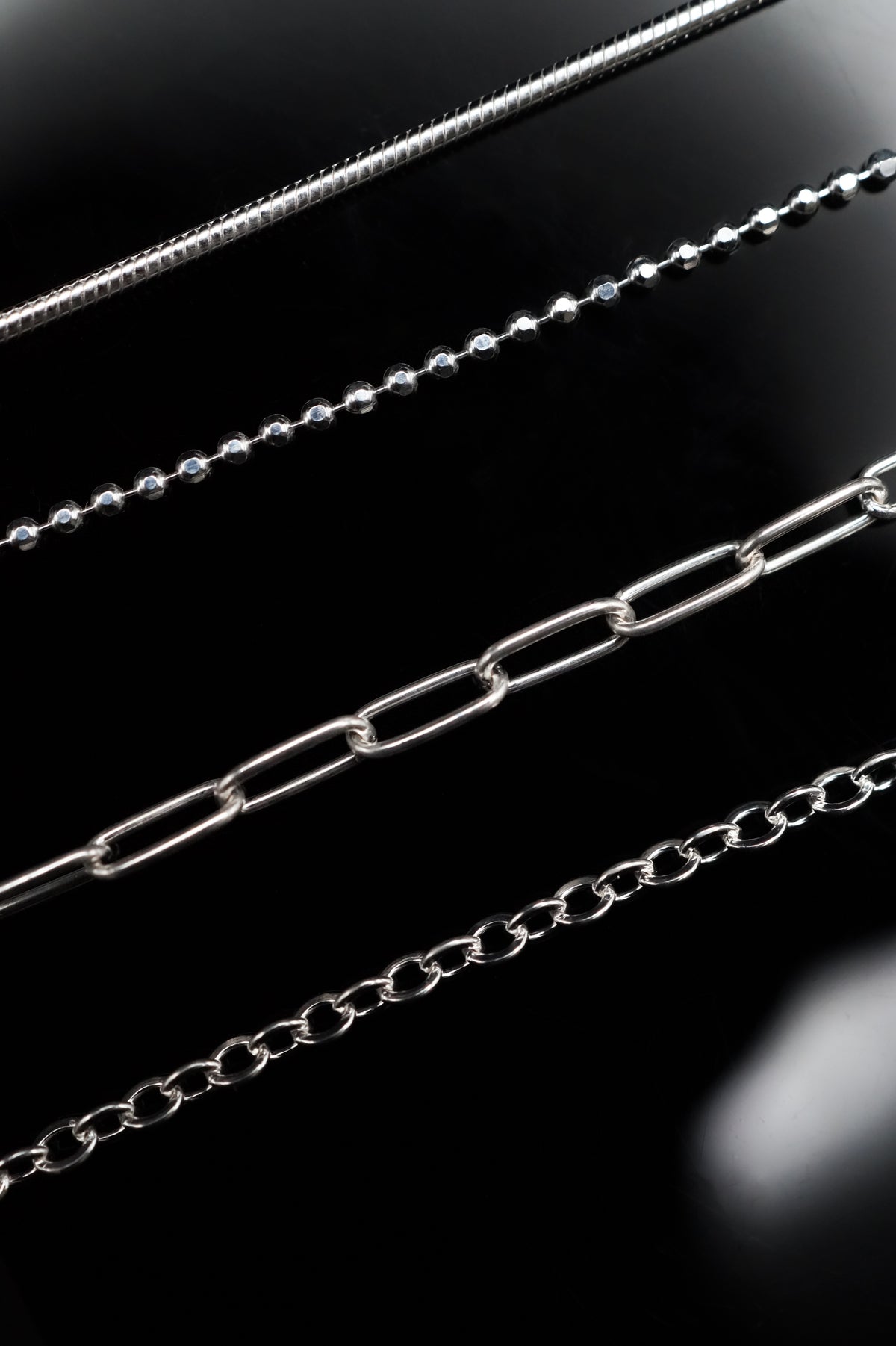Snake Chain Necklace, Sterling Silver