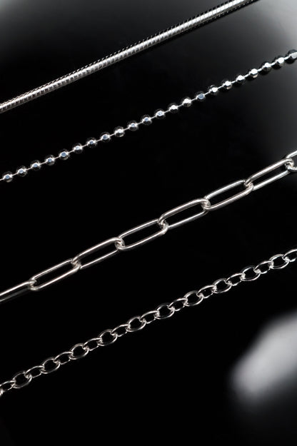 Snake Chain Necklace, Sterling Silver