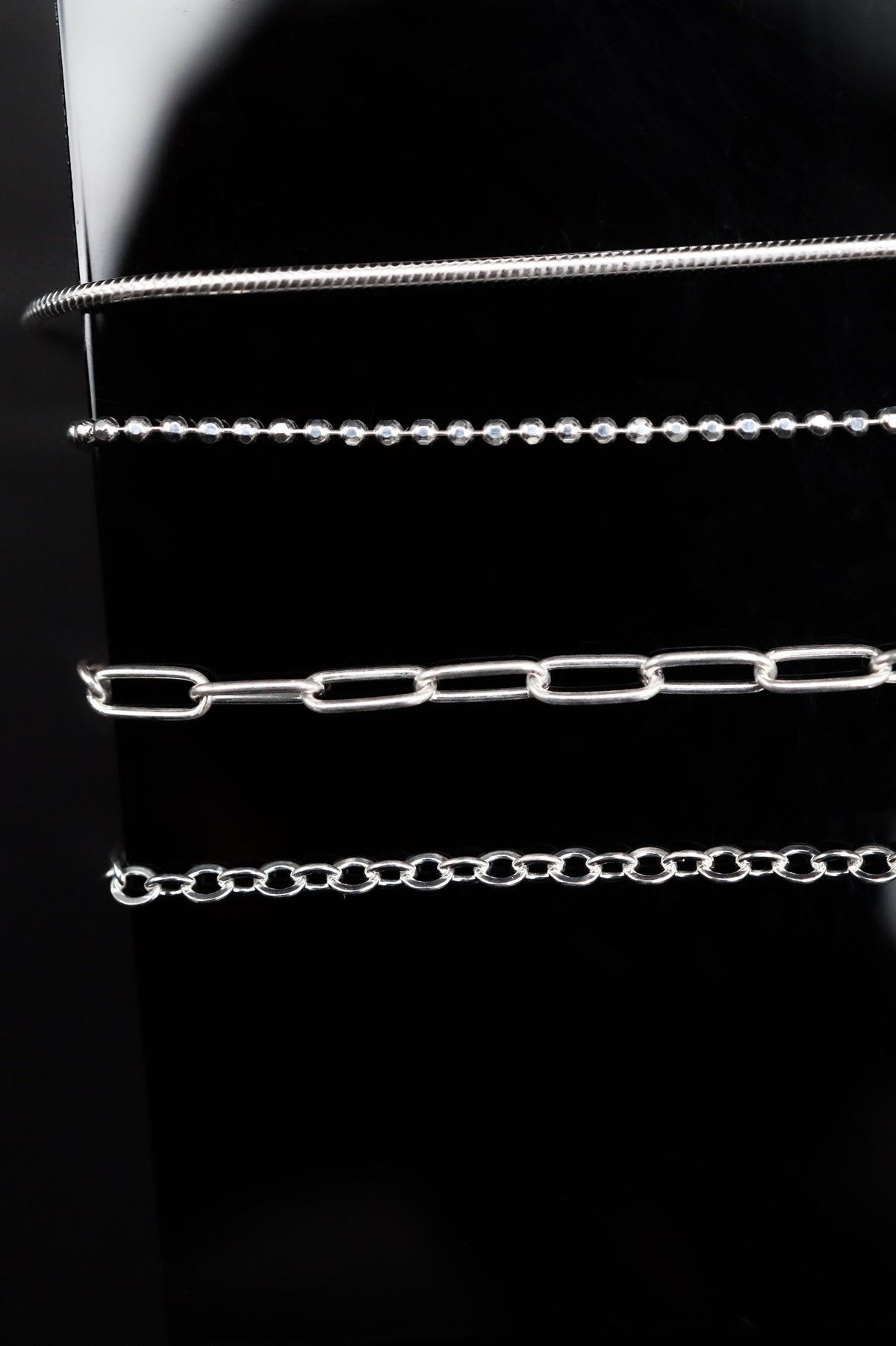 Snake Chain Necklace, Sterling Silver