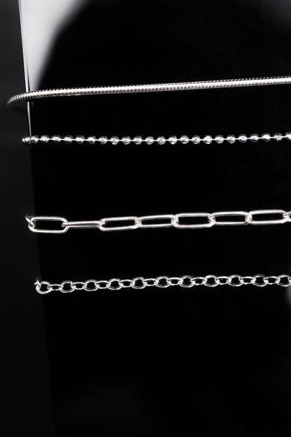 Snake Chain Necklace, Sterling Silver