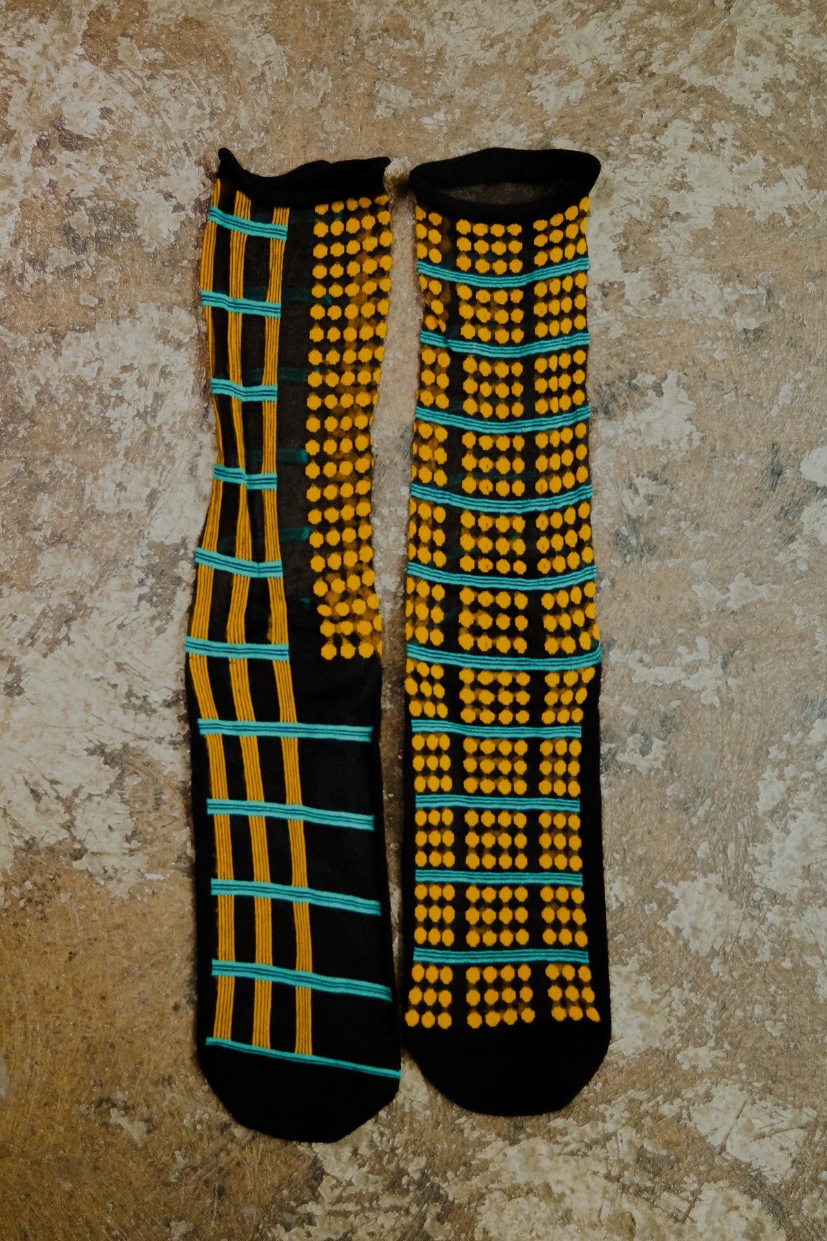 Sheer Dots & Stripes Ankle Socks